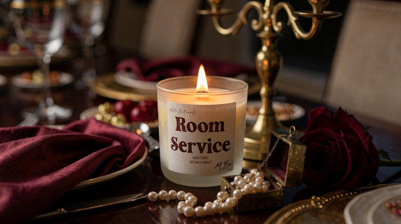 The Perfect Candle for Dinner: Room Service and the Art of a Cozy Table - MBur Candle Co.