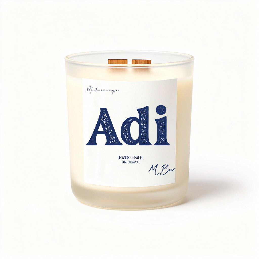 Adi Candle | Bright Citrus Wooden Wick | MBur – MBur Candle Co.
