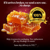 Infographic: free replacement guarantee with dripping honeycomb