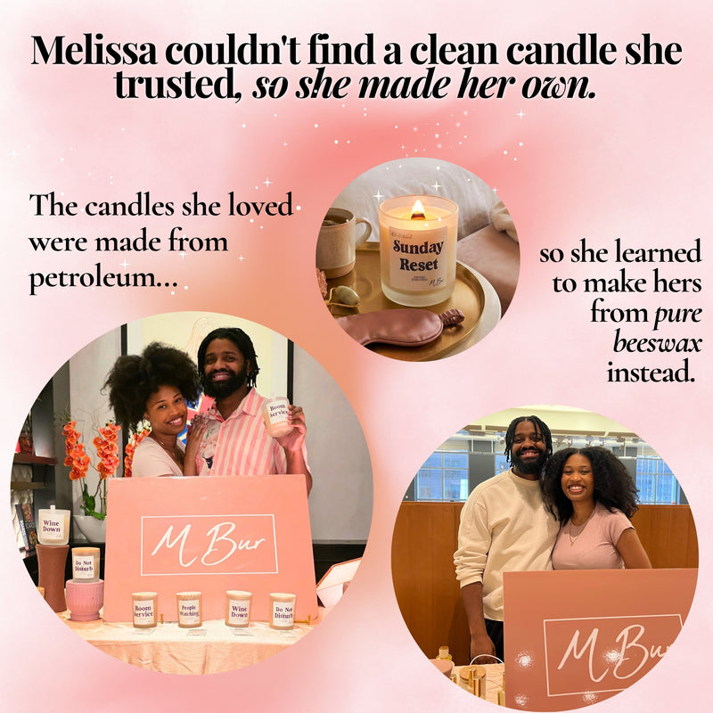 Infographic: founder Melissa makes clean beeswax candles