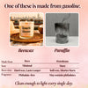 Infographic comparing beeswax and paraffin candles