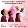 Infographic on headache-free hypoallergenic pet-friendly beeswax candle