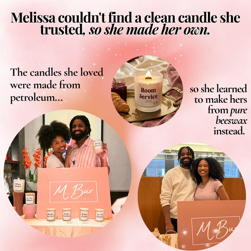 Infographic: Melissa made clean beeswax candles instead of petroleum ones