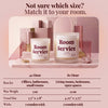 Room Service beeswax candle size guide comparing 40 and 80 hour