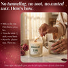 Infographic showing how to burn Slice of Life beeswax candle without tunneling