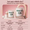 Slice of Lfife beeswax candle size comparison infographic, 40 vs 80 hour