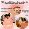 Infographic on Melissa founding MBur beeswax candles